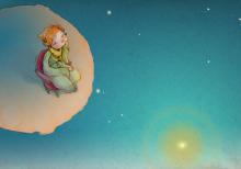 ilustracion El principito: Puestas de sol