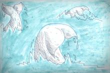 ilustracion Moby-Dick: Colas de cachalote