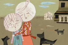 ilustracion Las aventuras de Huckleberry Finn: La granjera confunde a Huck con su sobrino que hace años que no ve