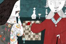 ilustracion Los tres mosqueteros: La rivalidad entre el Rey y Richelieu