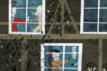 ilustracion Los tres mosqueteros: Espiando los planes secretos de Richelieu y Milady