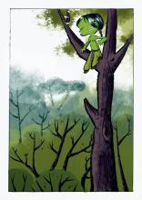 ilustracion La historia interminable: Atreyu observa la Nada