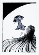 ilustracion La historia interminable: Atreyu ante la Emperatriz