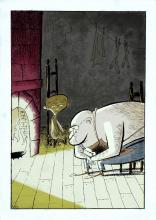 ilustracion La historia interminable: En la cabaña de Yor el minero