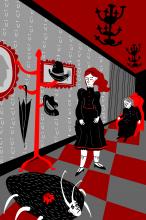 ilustracion La metamorfosis: Grete se posiciona en contra de Gregorio