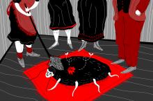 ilustracion La metamorfosis: La muerte de Gregorio