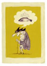 ilustracion La isla del tesoro: El sacristán enfurecido por no encontrar el mapa