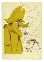 ilustracion La isla del tesoro: El capitán y John Silver intentan negociar