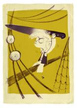 ilustracion La isla del tesoro: Jim corta las trenzas de la maroma