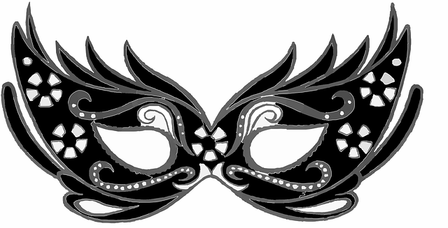 Ilustración de una máscara de carnaval
