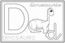 ilustracion Letra D: dinosaurio