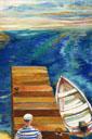 ilustracion Diez negritos: Todos los viajeros serán llevados a la isla del Negro en una barca